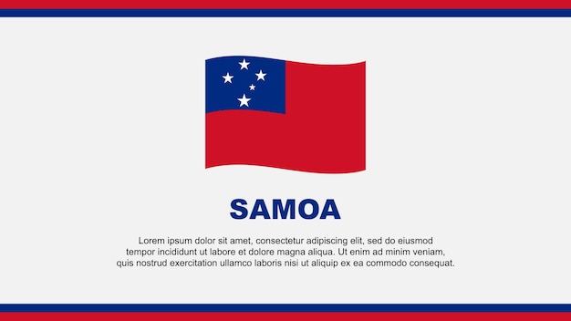 Samoa Flag Abstract Background Design Template Samoa Independence Day Banner Social Media Vector Illustration Samoa Design