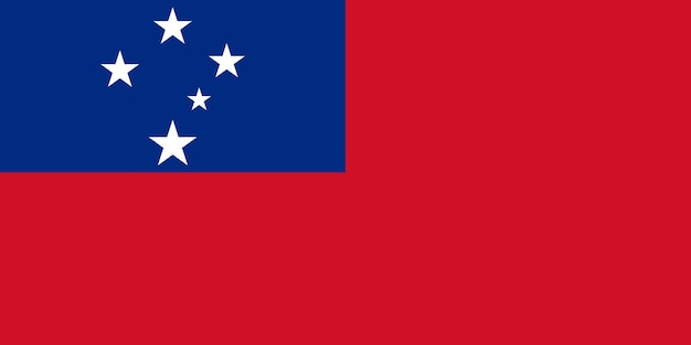 Illustrazione semplice della bandiera delle samoa per il giorno dell'indipendenza o l'elezione