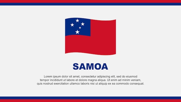 Samoa Vlag Abstracte Achtergrond Ontwerpsjabloon Samoa Onafhankelijkheidsdag Banner Social Media Vector Illustratie Samoa Design