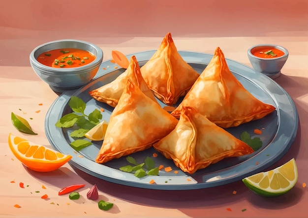 Vector samosa-illustratie