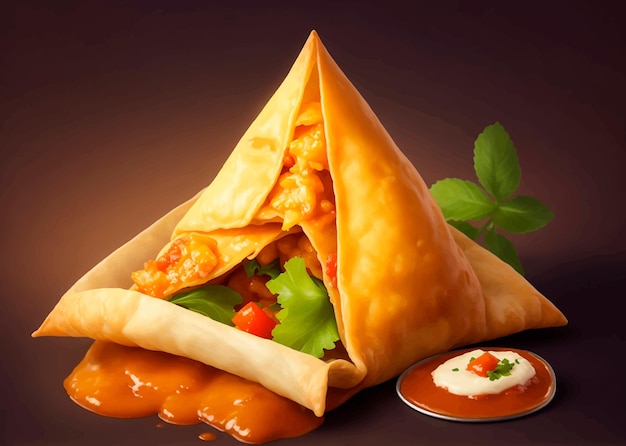 Vector samosa-illustratie