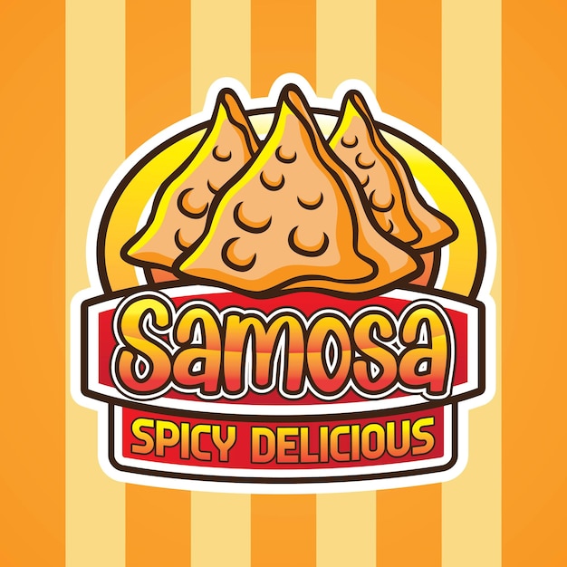 Vector samosa logo vector ontwerp