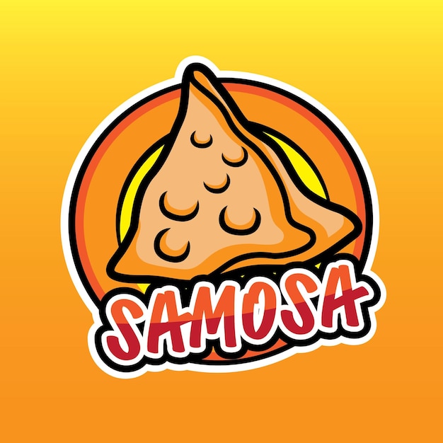 Samosa Mascot Vector Logo Design