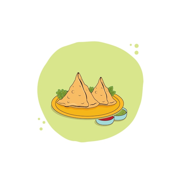 Samosa met chutney