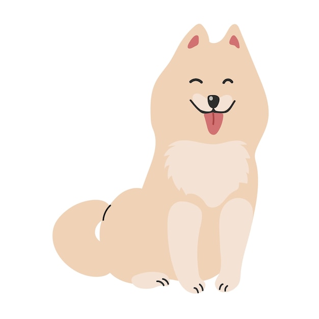 Samoyed icoon clipart avatar logo geïsoleerde illustratie