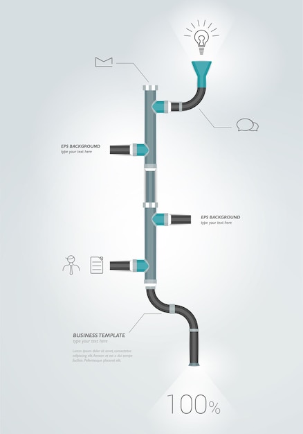 Vettore esempio di stampa o pagina web. modello di infografica.