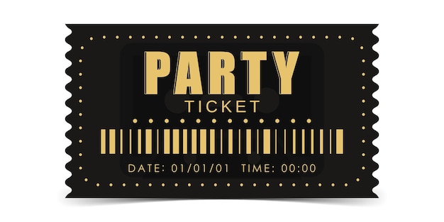 Vector sample ticket to enter the party modern ticket card illustration template vector