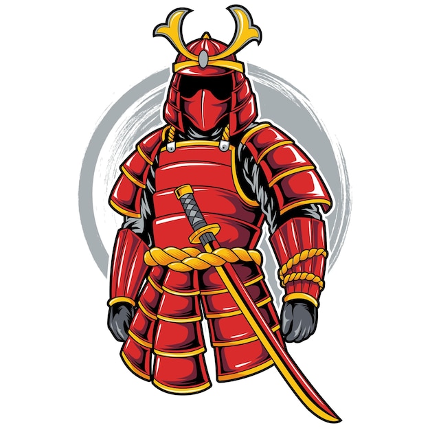 Vector samurai body armor