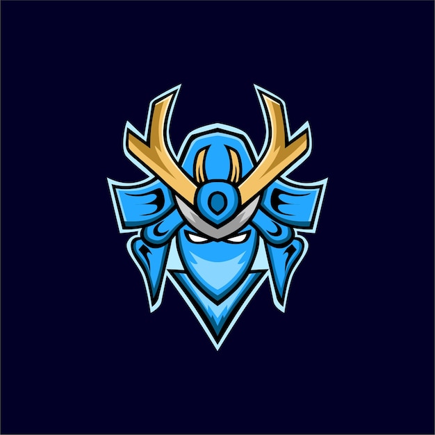 Samurai esport logo in blue color