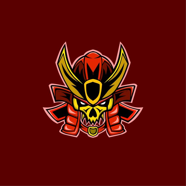 Logo samurai esport in rosso