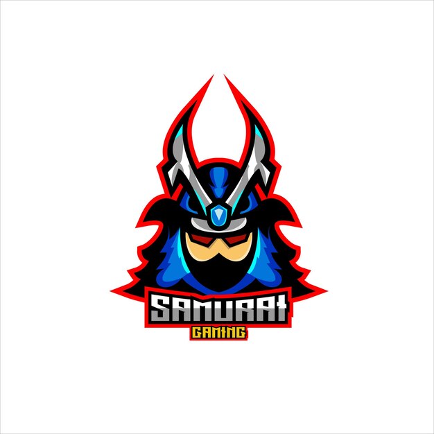 Samurai gaming logo esport design mascotte