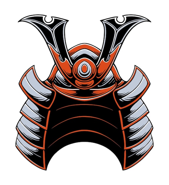 Samurai helm vector ontwerp illustratie