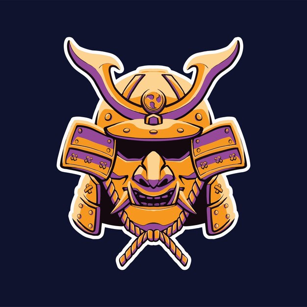 Vector samurai helmet 1