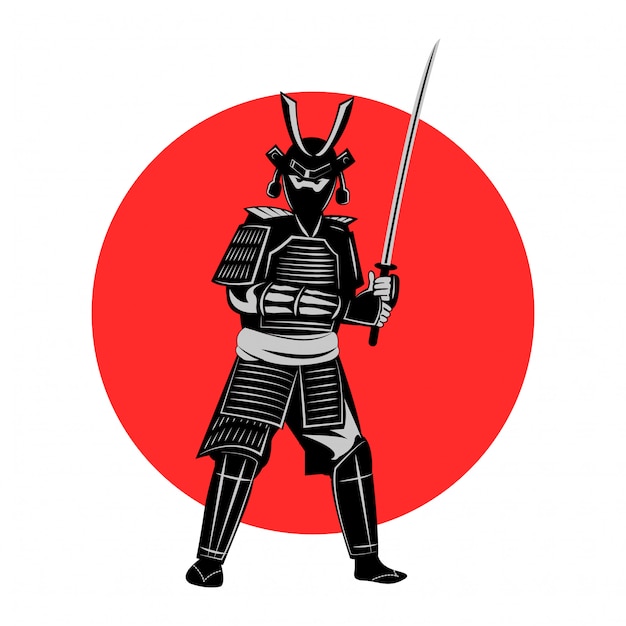 Samurai hold sword