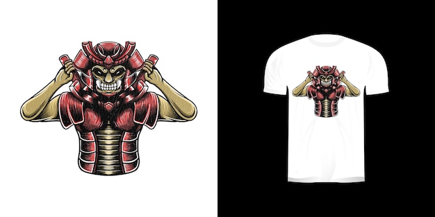 Samurai illustratie fot t-shirt ontwerp