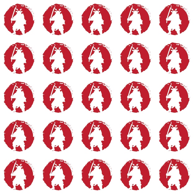 samurai illustratie vector logo patroon