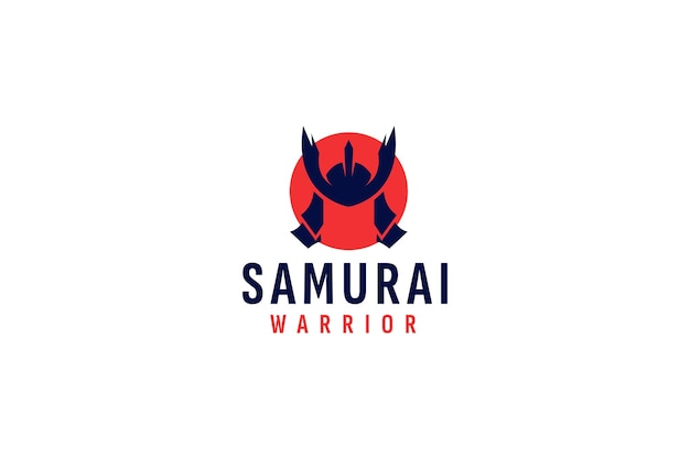 Samurai logo vector icon illustration