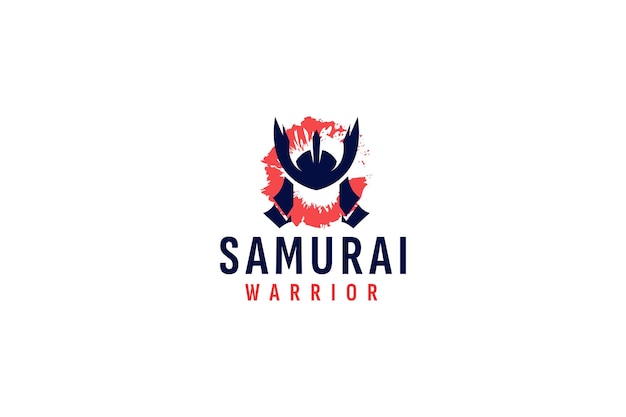 Samurai logo vector icon illustration