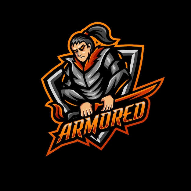 Samurai mascot logo gaming