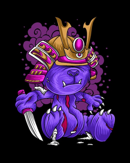 samurai purple poison bear japanese