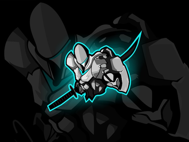 Samurai robot sport / esport-logo