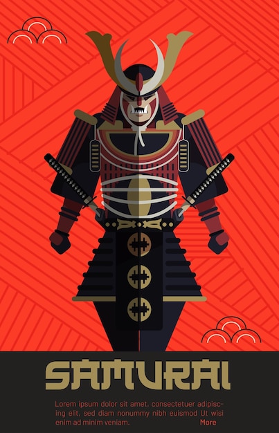 Samurai ronin vector afbeelding