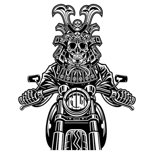 Biker del teschio samurai