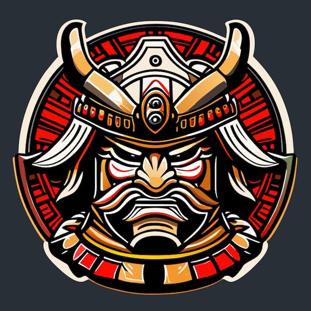 samurai vector illustratie cartoon