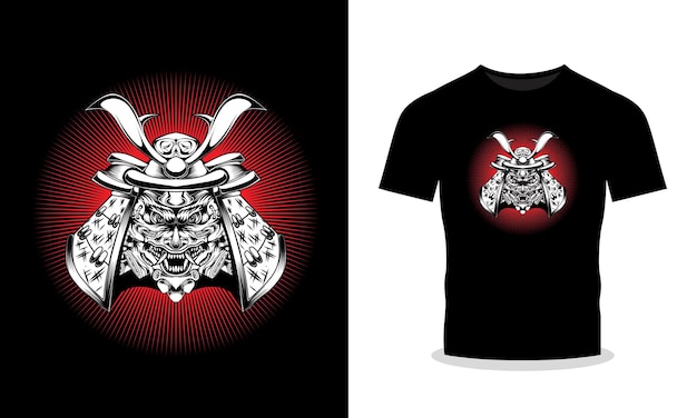 Vector samurai vector tshirt design