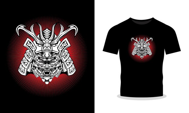 Samurai vector tshirt ontwerp