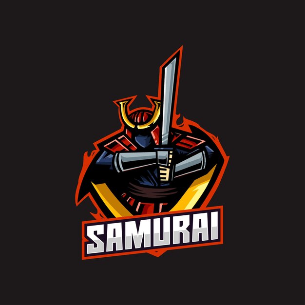 Samurai warrior japan armor logo