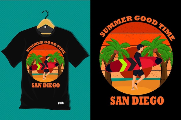 San Diego Summer Good Time T-shirtontwerp