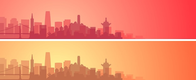 San francisco beautiful skyline scenery banner