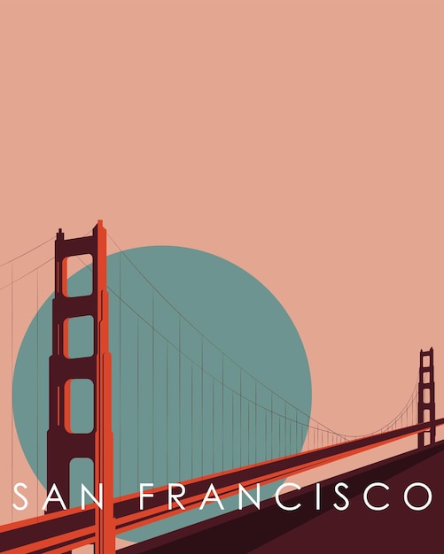 Vector san francisco postcard