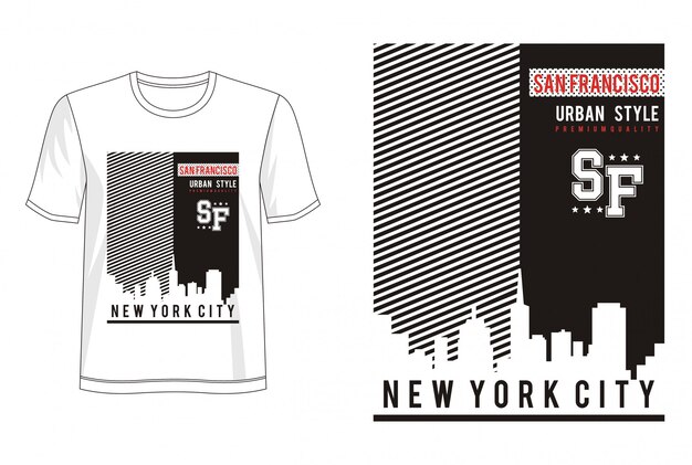 San francisco typography for print t shirt