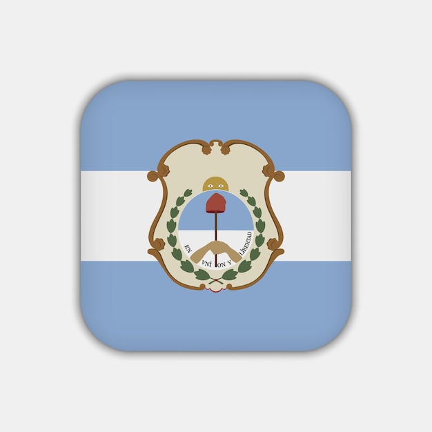 Флаг сан-хуана, аргентина, провинции, векторная иллюстрация
