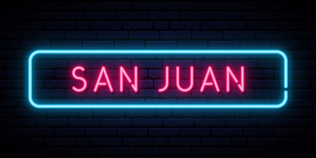 Insegna al neon di san juan.