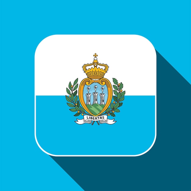 San Marino flag official colors Vector illustration