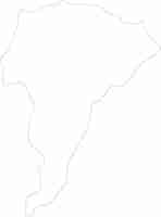 Vector san vicente el salvador outline map