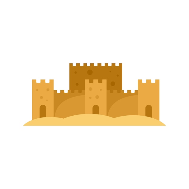 Vector sand art castle icon flat illustration of sand art castle vector icon isolated on white background