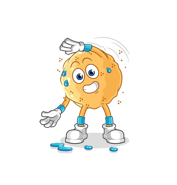 Sand ball stretching character cartoon mascot vector