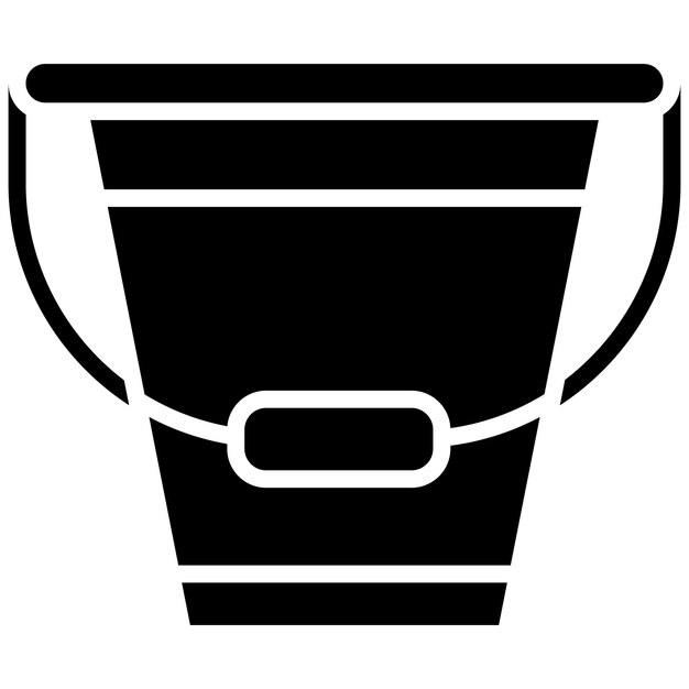 Sand Bucket Vector Illustration Style