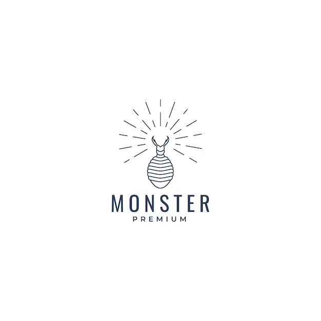 Sand monster logo line