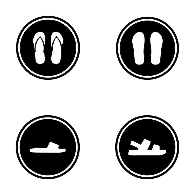 sandal icon vector template illustration logo design