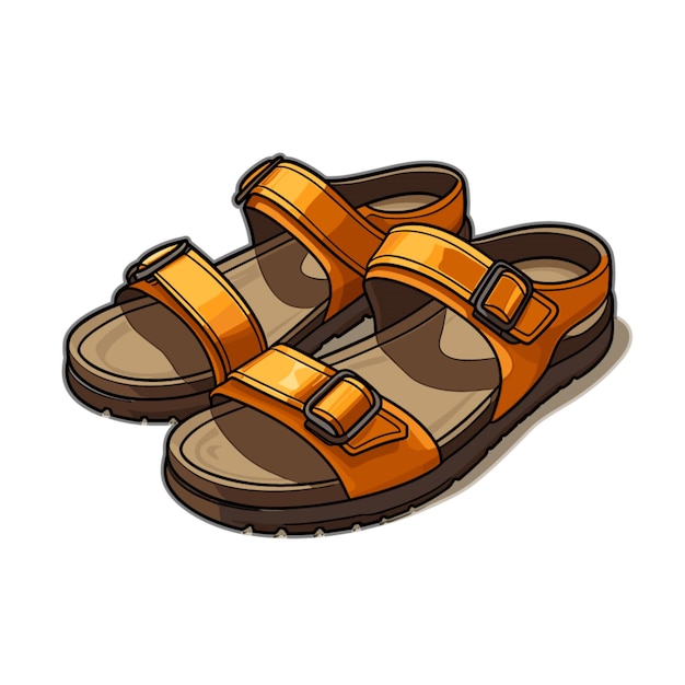 Sandal vector on white background