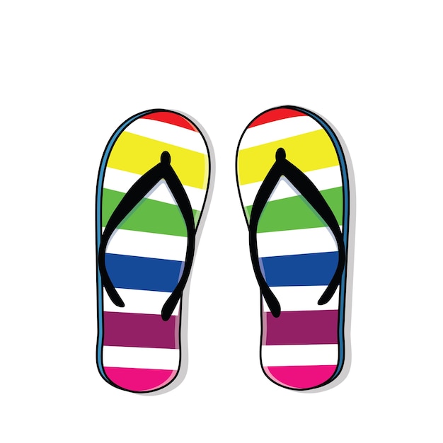 sandalen flipflops pantoffels strand sandalen vector logo icoon illustratie