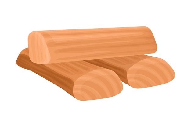 Vettore materiale profumato di legno di sandalo isolato su illustrazione vettoriale a sfondo bianco