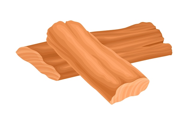Vector sandalwood fragrant material isolated on white background vector illustration
