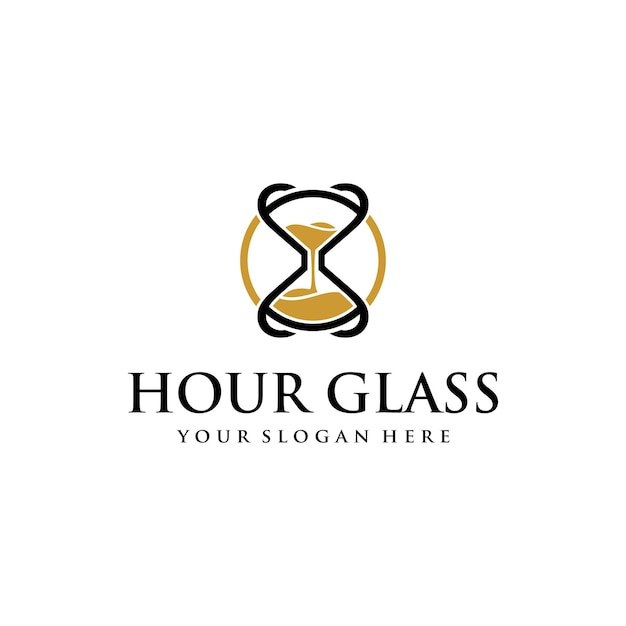 Sandglass logo design template download