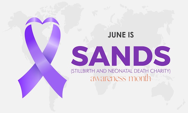 Sands stillbirth and neonatal death charity awareness month Every june stillbirth awareness concept for banner poster card and background design